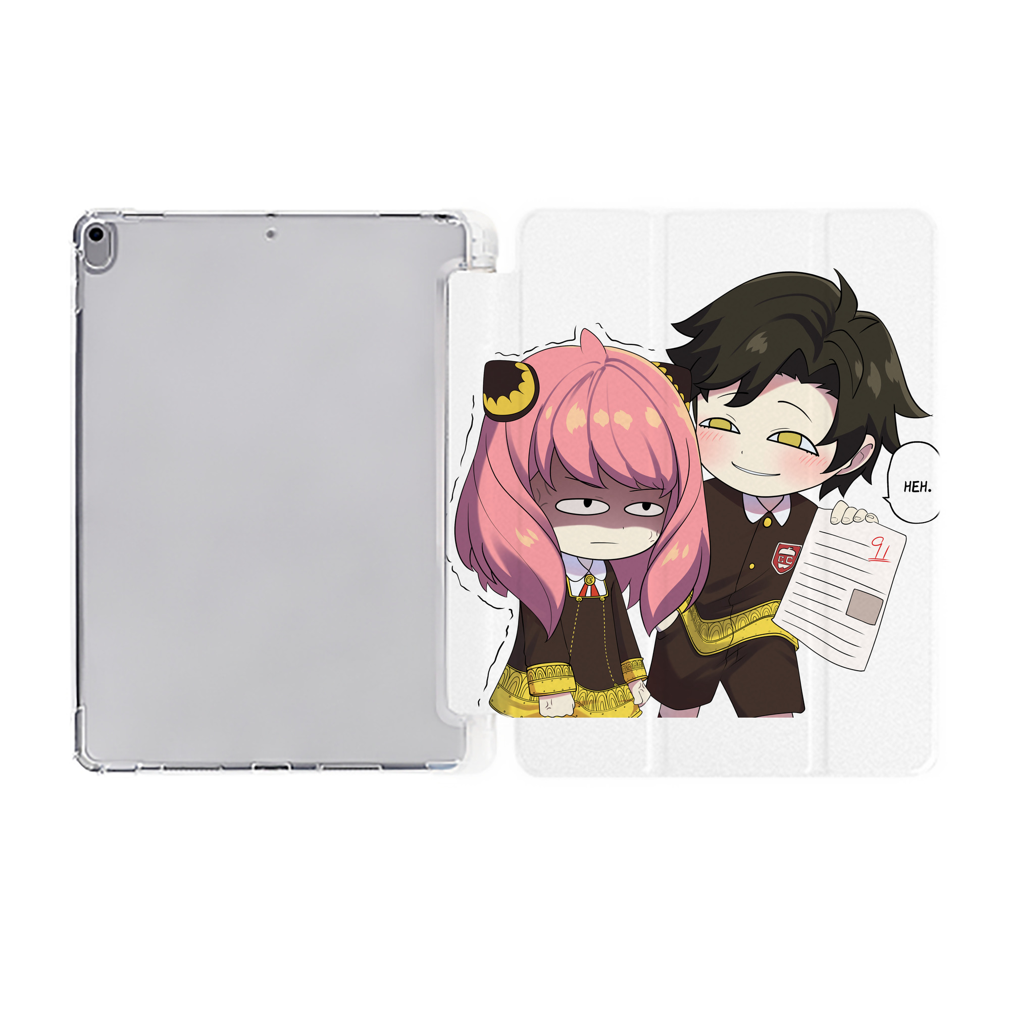 （画像用） SPY×FAMILY间谍家家酒 IPad ケース ペン収納付き 三つ折りスタンド PUレザー×シリコン 対応機種9.5/10.5/10.9インチ